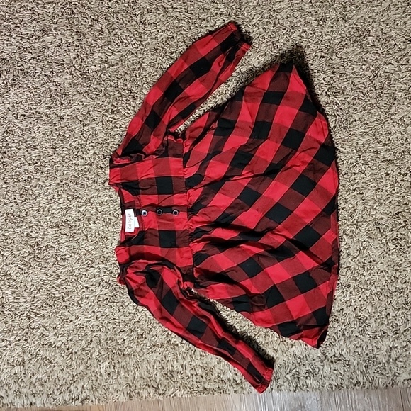 Girls Plaid Tunic Top - Picture 1 of 3